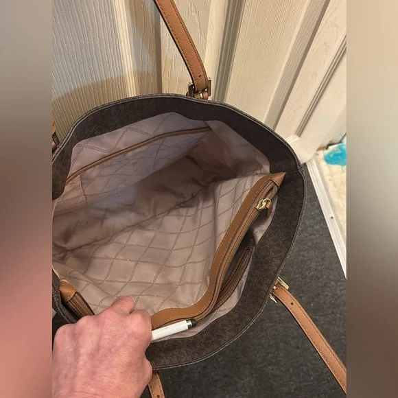 Michael Kors Dark Brown and Tan Tote - Picture 6 of 8